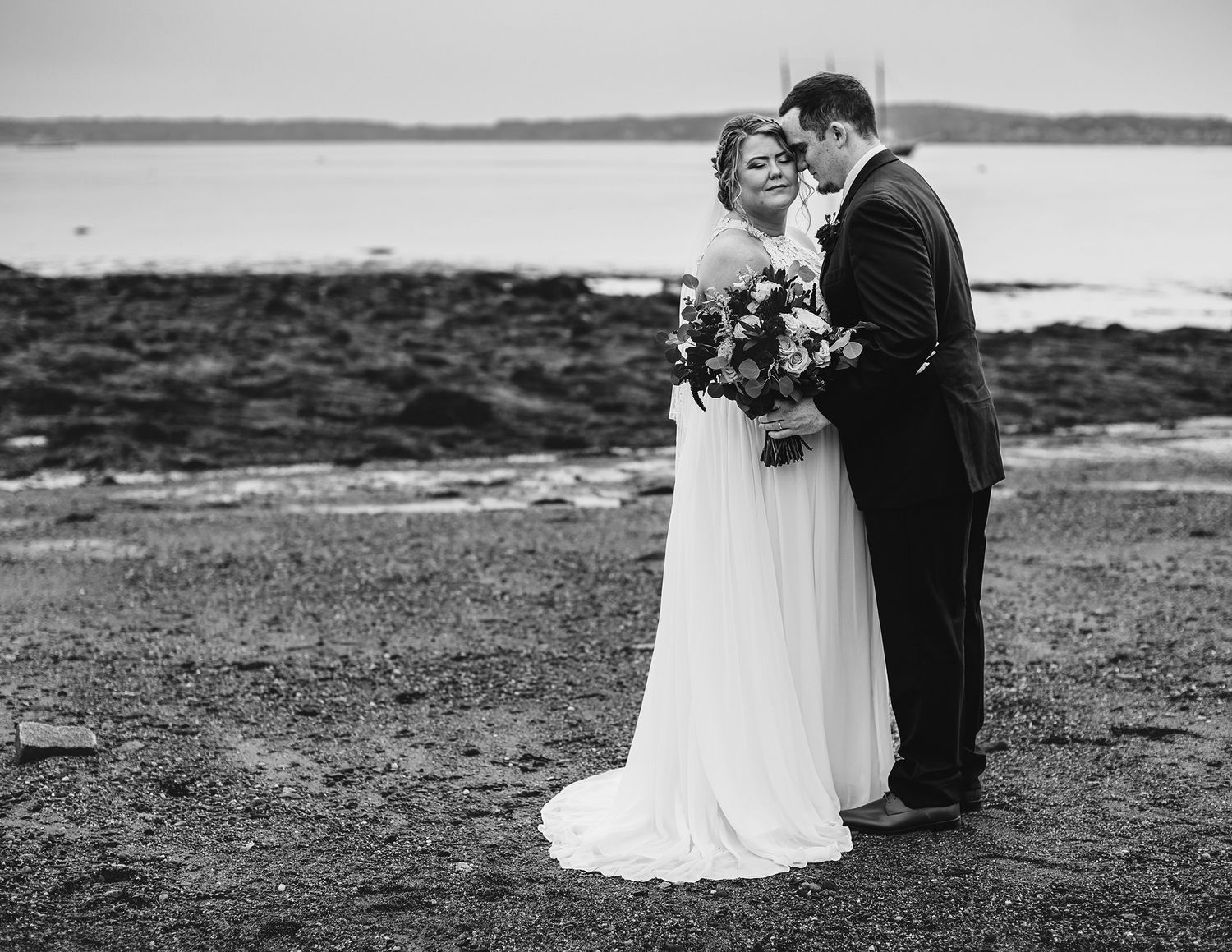 Professional wedding photo - bride and groom