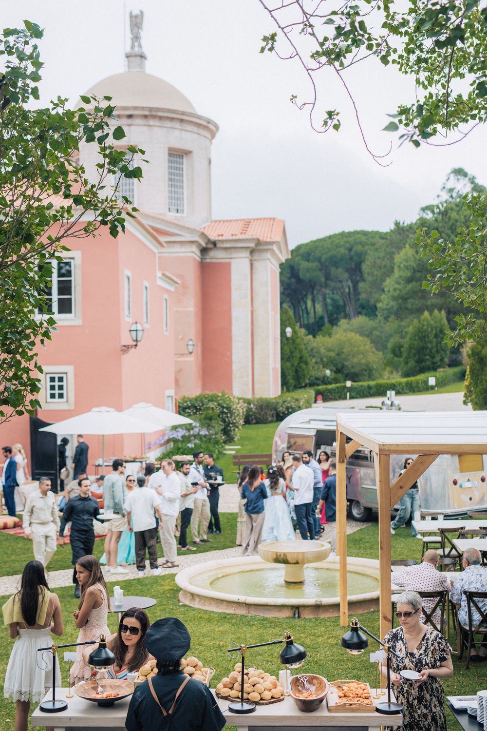 Exquisite Indian cuisine by Passage to India Catering at a Destination Indian Wedding in Portugal in Penha Longa Resort