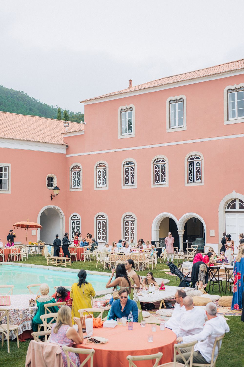 Exquisite Indian cuisine by Passage to India Catering at a Destination Indian Wedding in Portugal in Penha Longa Resort