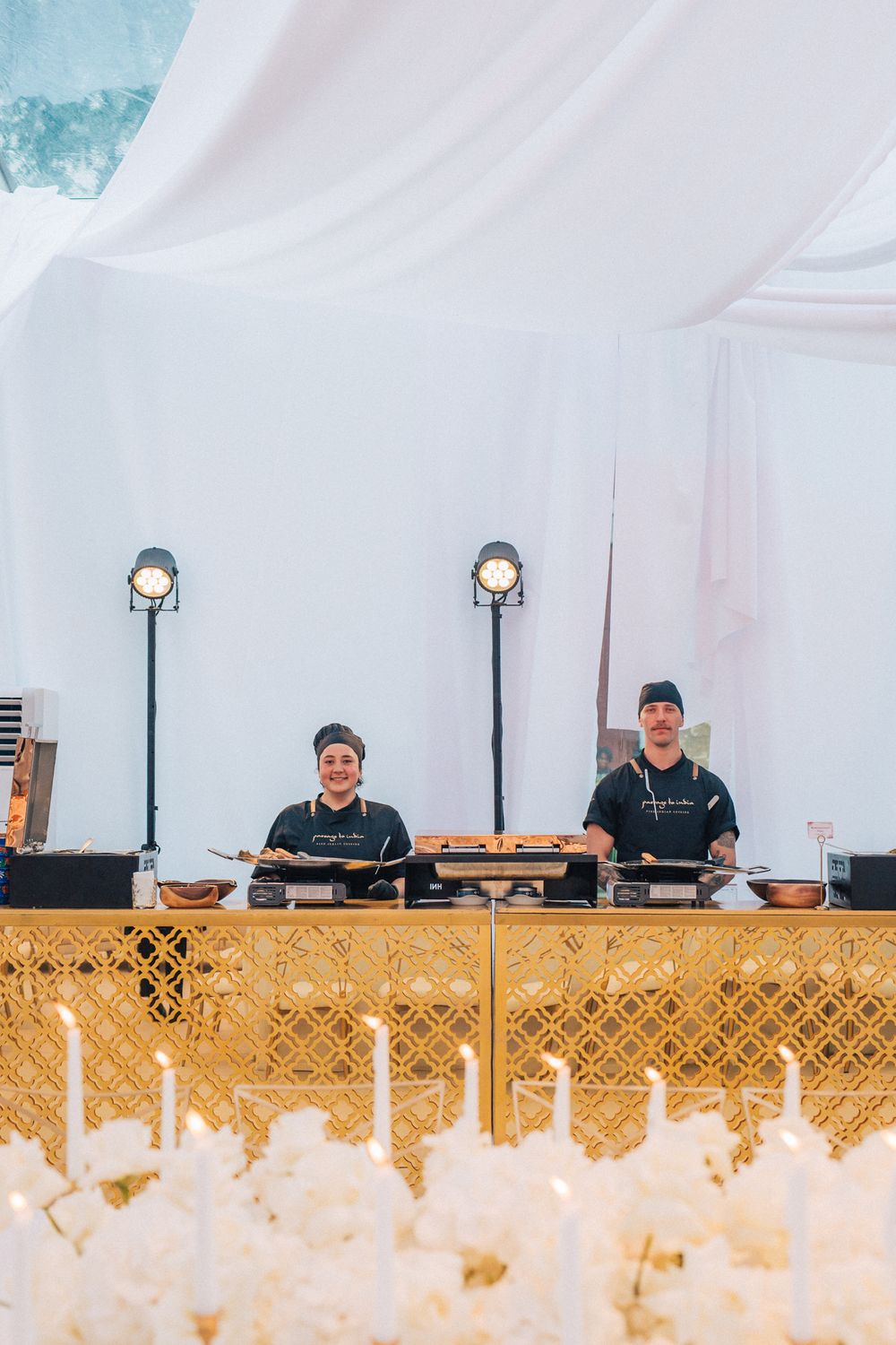 Exquisite Indian cuisine by Passage to India Catering at a Destination Indian Wedding in Portugal in Penha Longa Resort