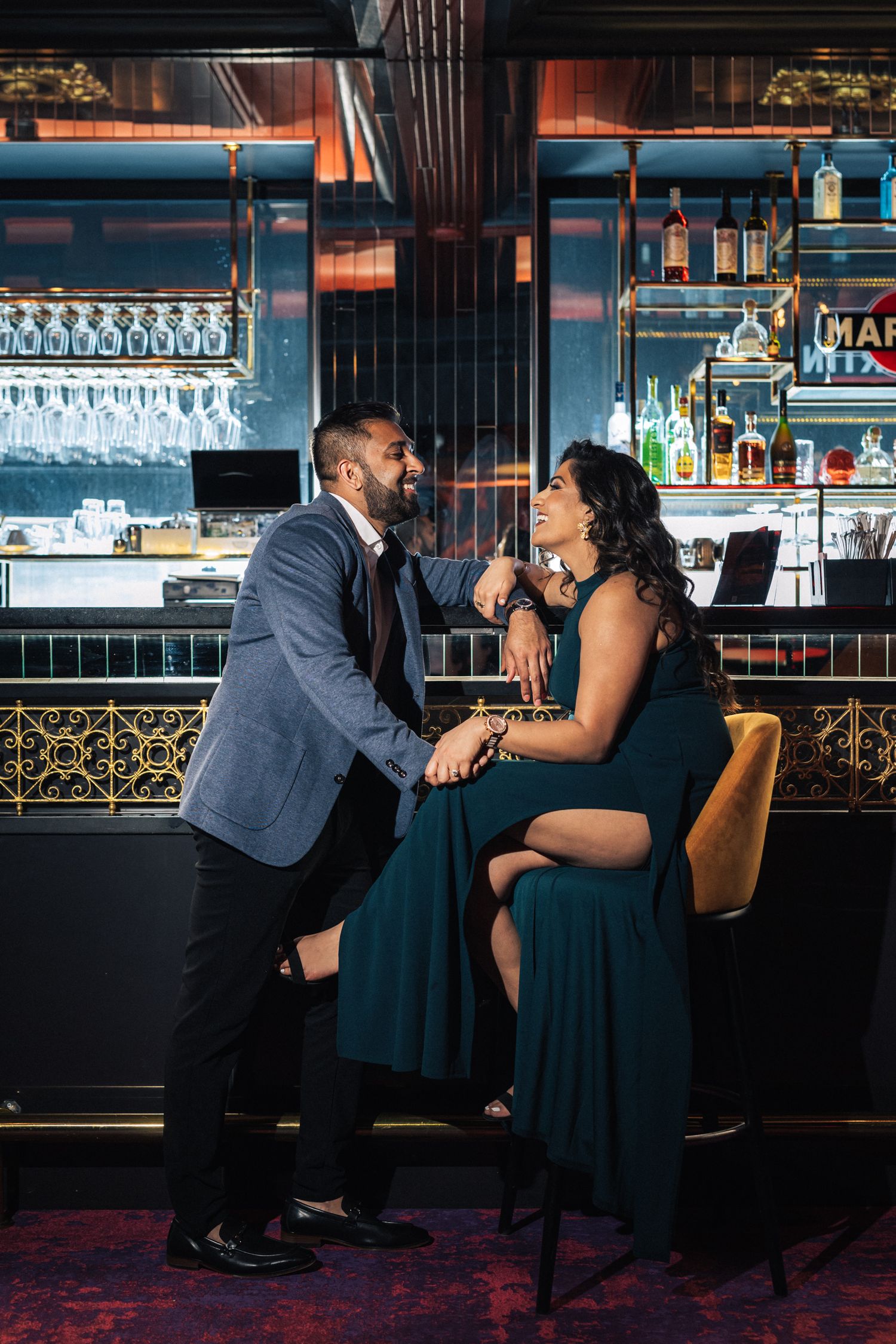 Portugal wedding photographer captures engagement photoshoot at Maxime Hotel Lisbon, with cinematic & editorial photo style