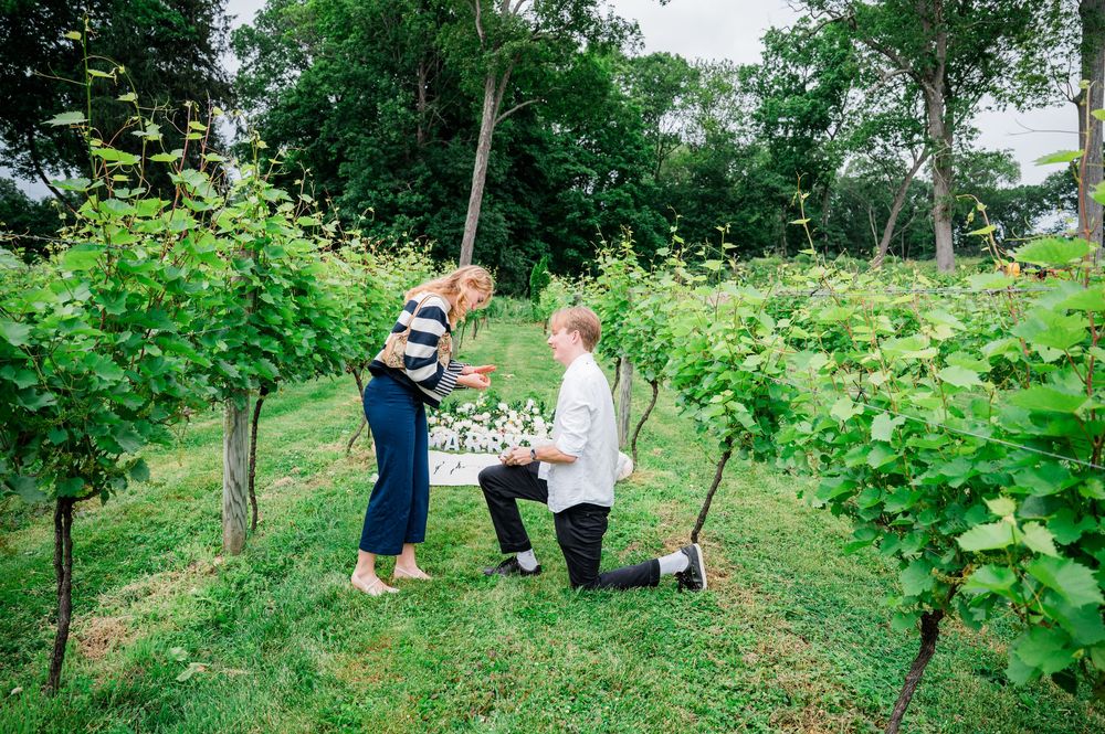down on one knee asking the question, will you marry me