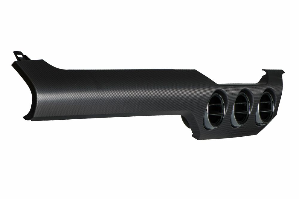 Black muzzle brake or compensator device with three side ports designed for firearm recoil reduction.