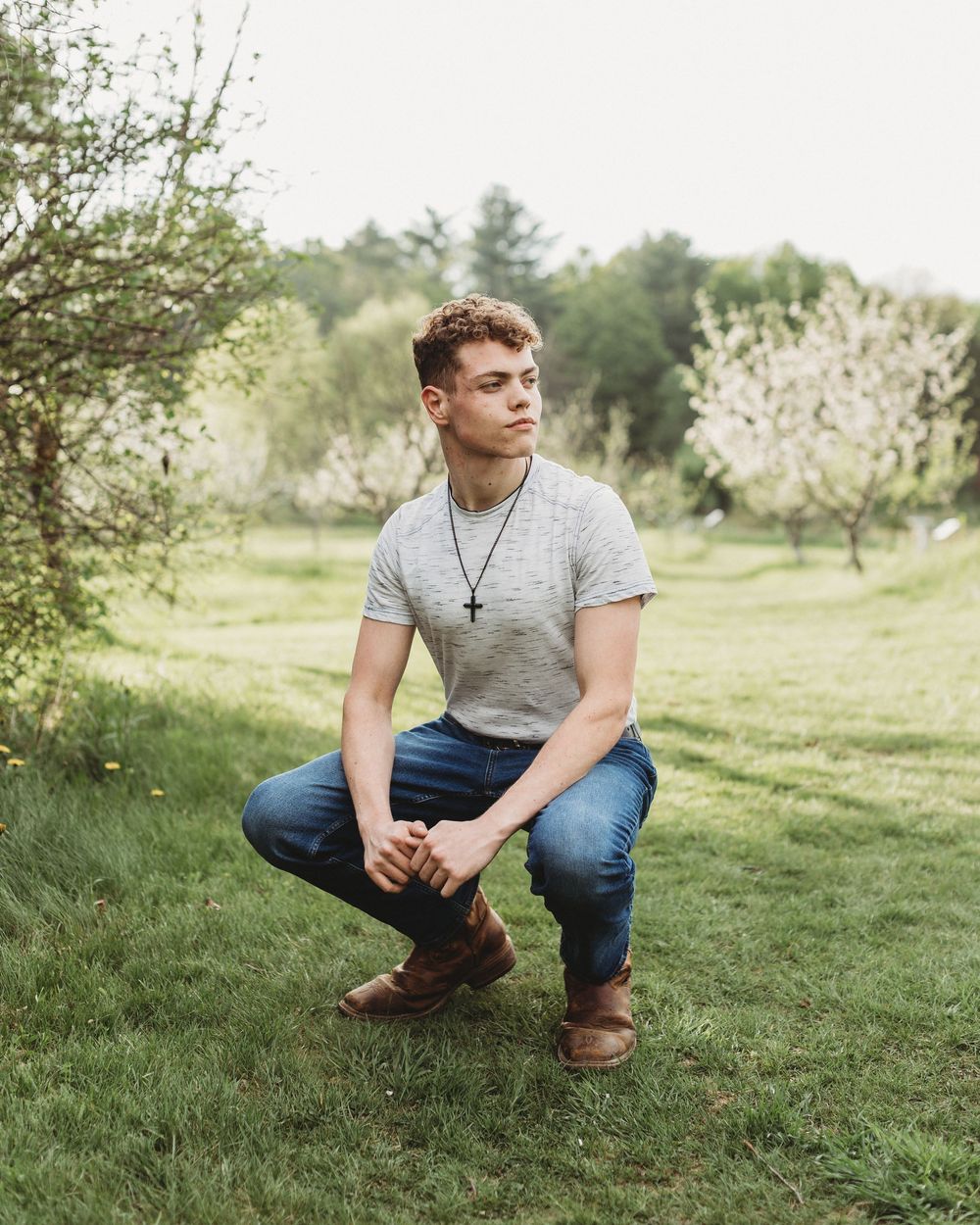 Graduating boy senior session