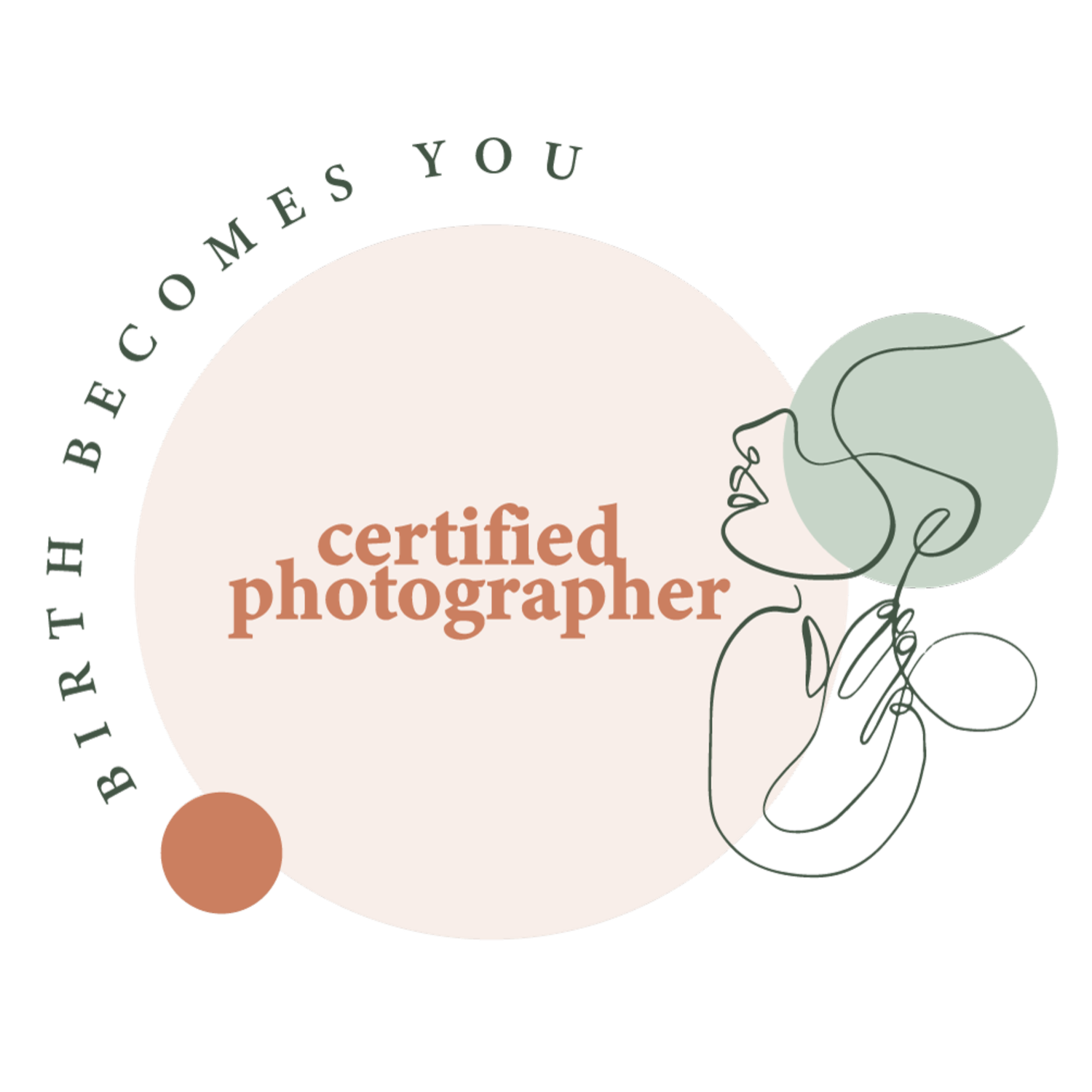 Soft pastel graphic design elements with text that reads 'featured on' in muted pink and terracotta colors.