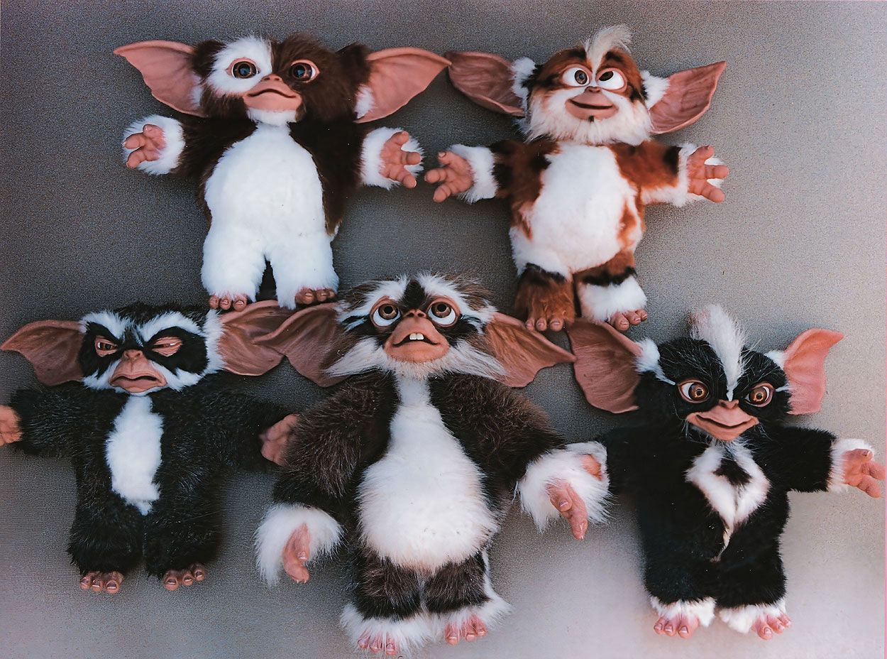 Collection of mogwai puppets