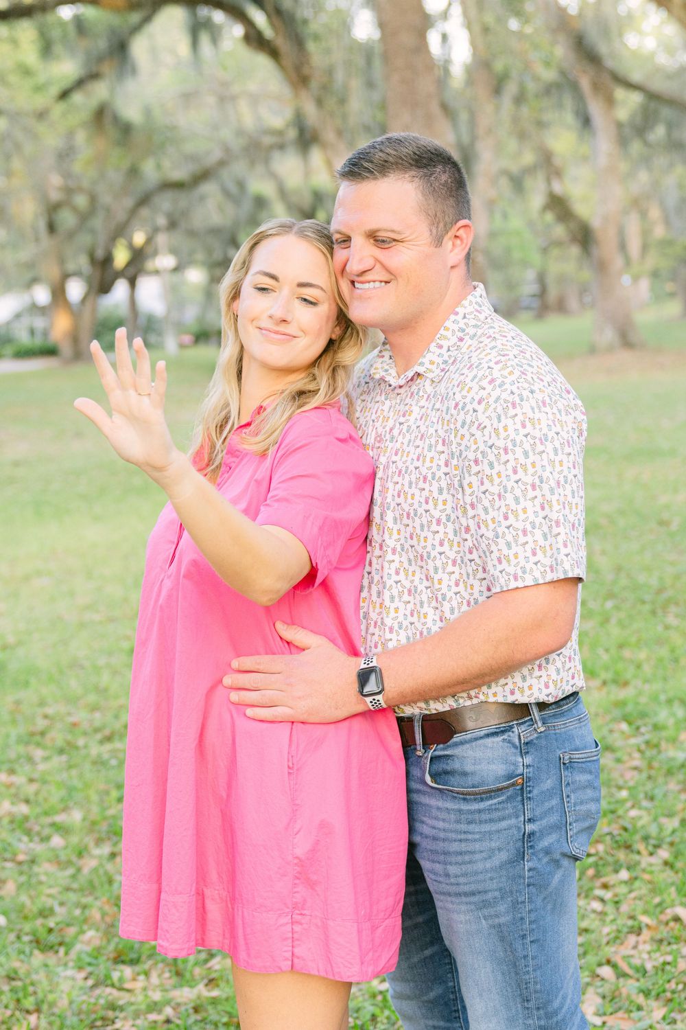 Planning a St. Simons Island proposal? Mallery Park offers the perfect southern charm for unforgettable engagement photos.