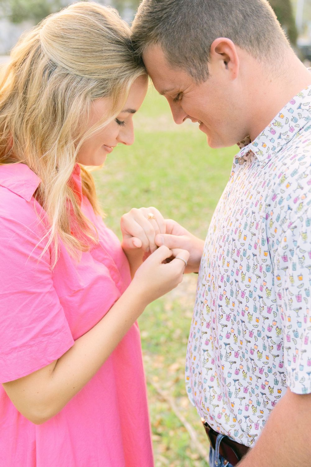 He proposed at Mallery Park—romantic St. Simons Island moments captured in a dreamy coastal setting.
