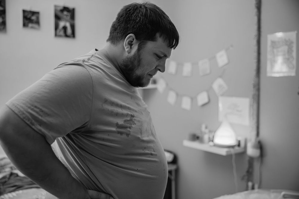 Emotional dad at home birth Photography cape town