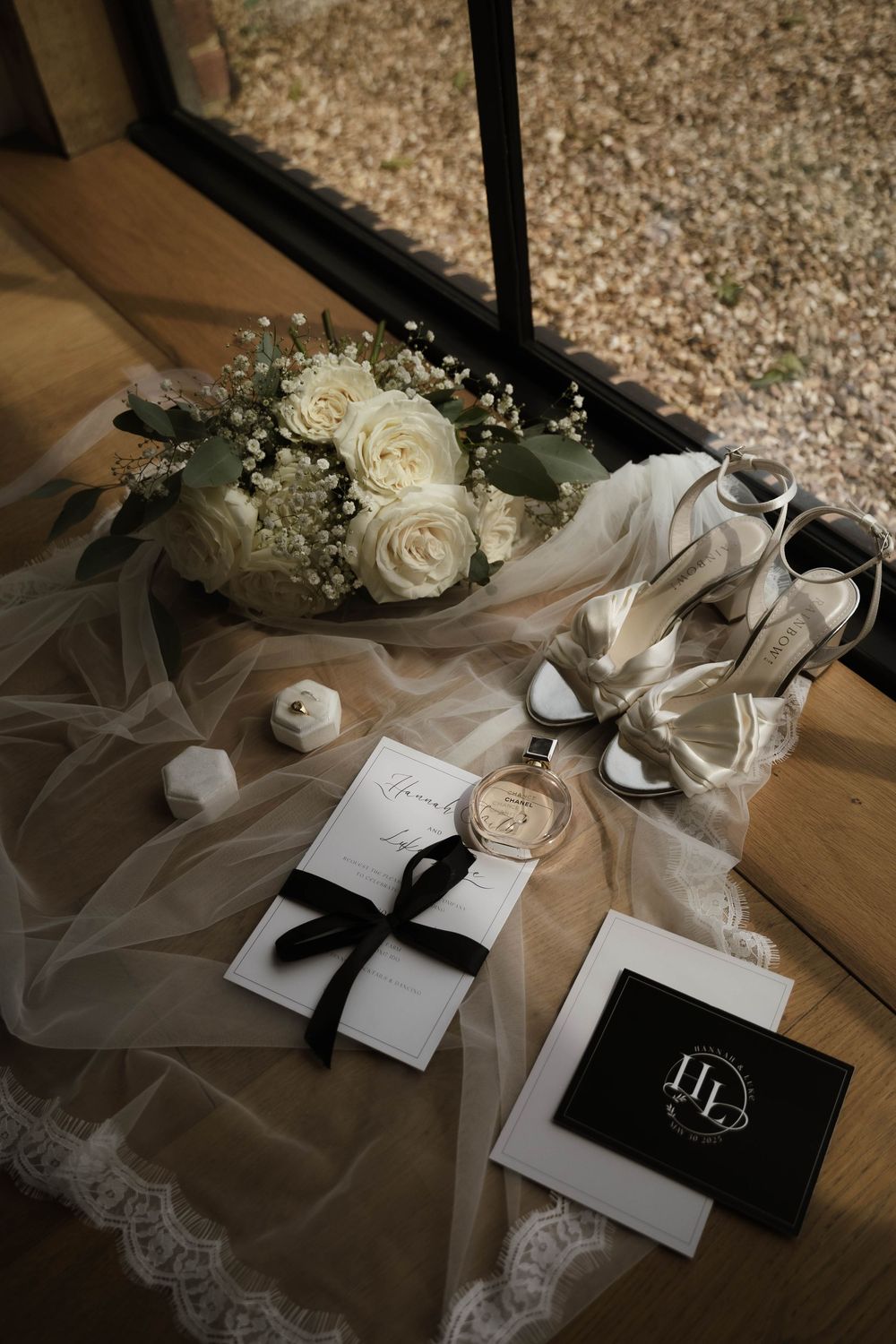 bridal flat lay details at Primrose Hill farm Wedding- Photo by Primrose Hill Farm Wedding Photographer, Olivia J Morgan Photography