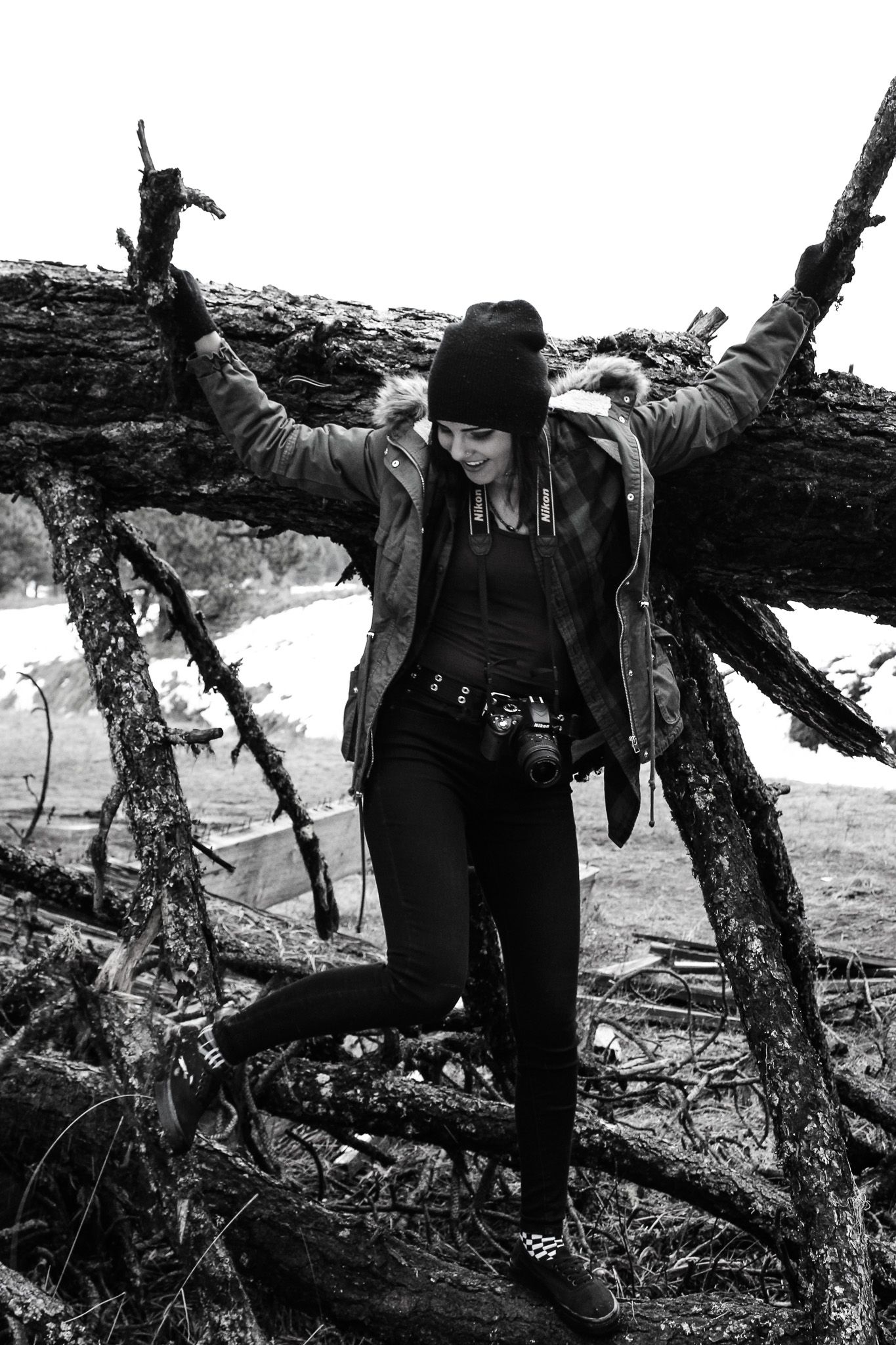 Photographer, black & white