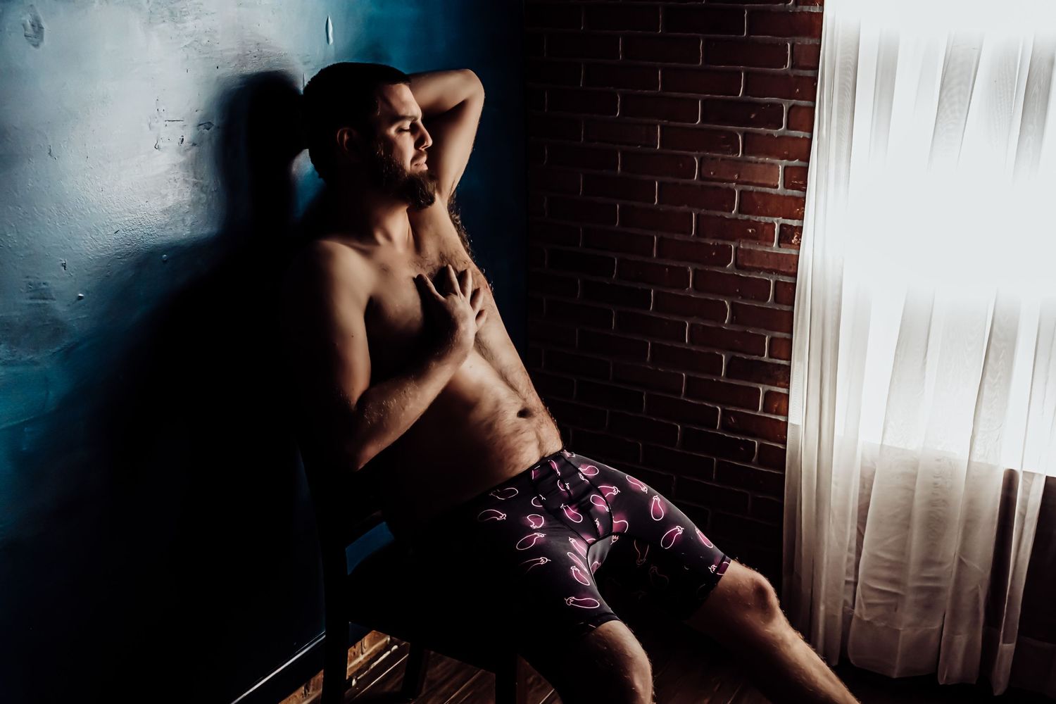 Male Boudoir Photoshoot in Winston Salem NC with Biondi Co Boudoir Studio