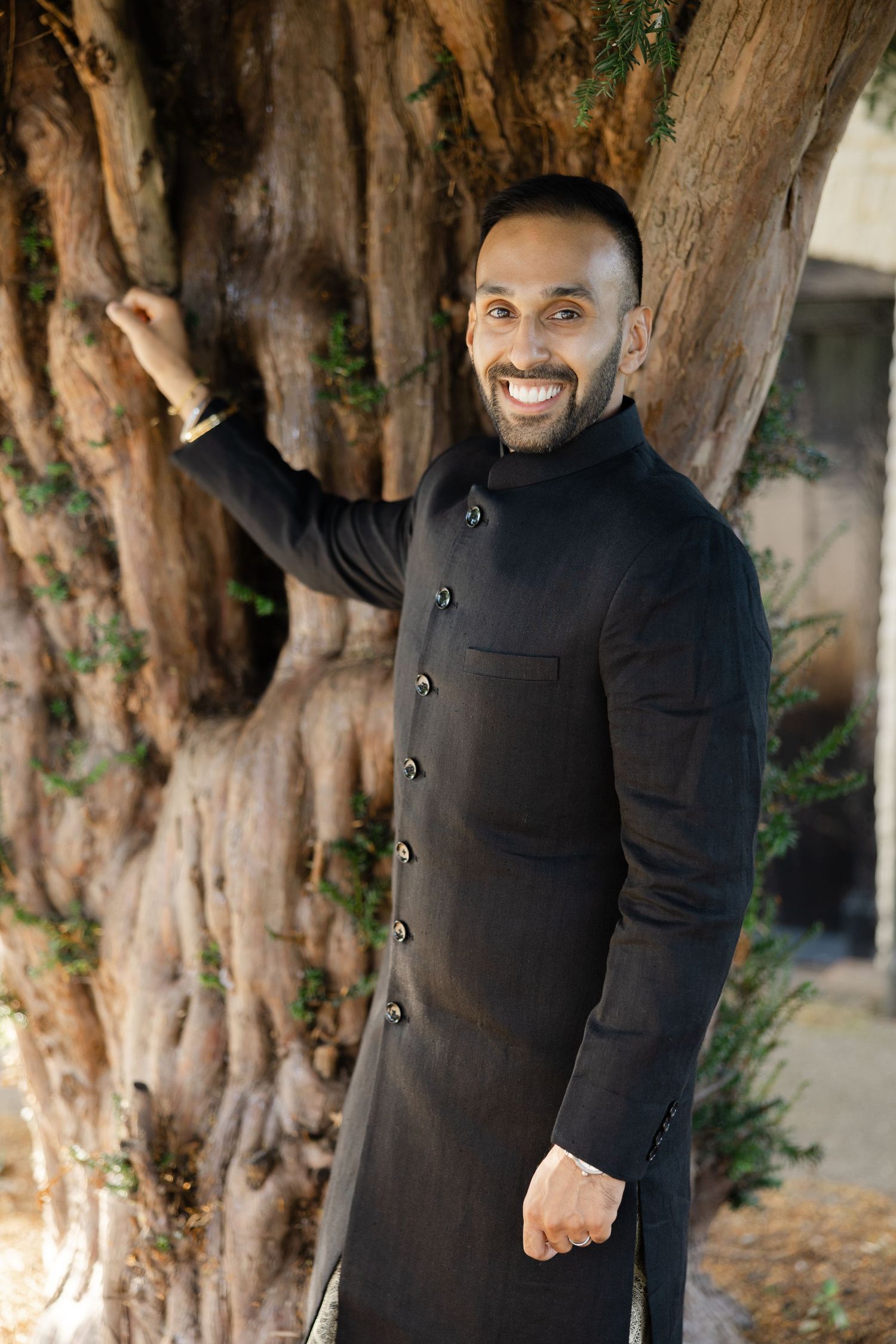 Indian groom at the Great Barn in Harrow