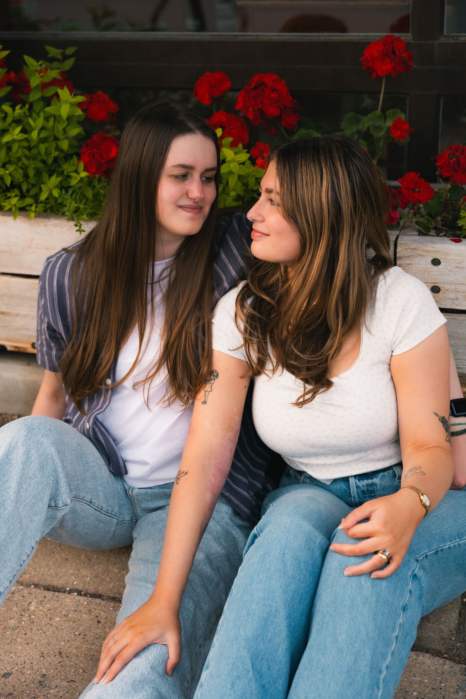madison wi couples engagement photographer professional photos monroe street colectivo chocolate shoppe ice cream date night lgbtq verona