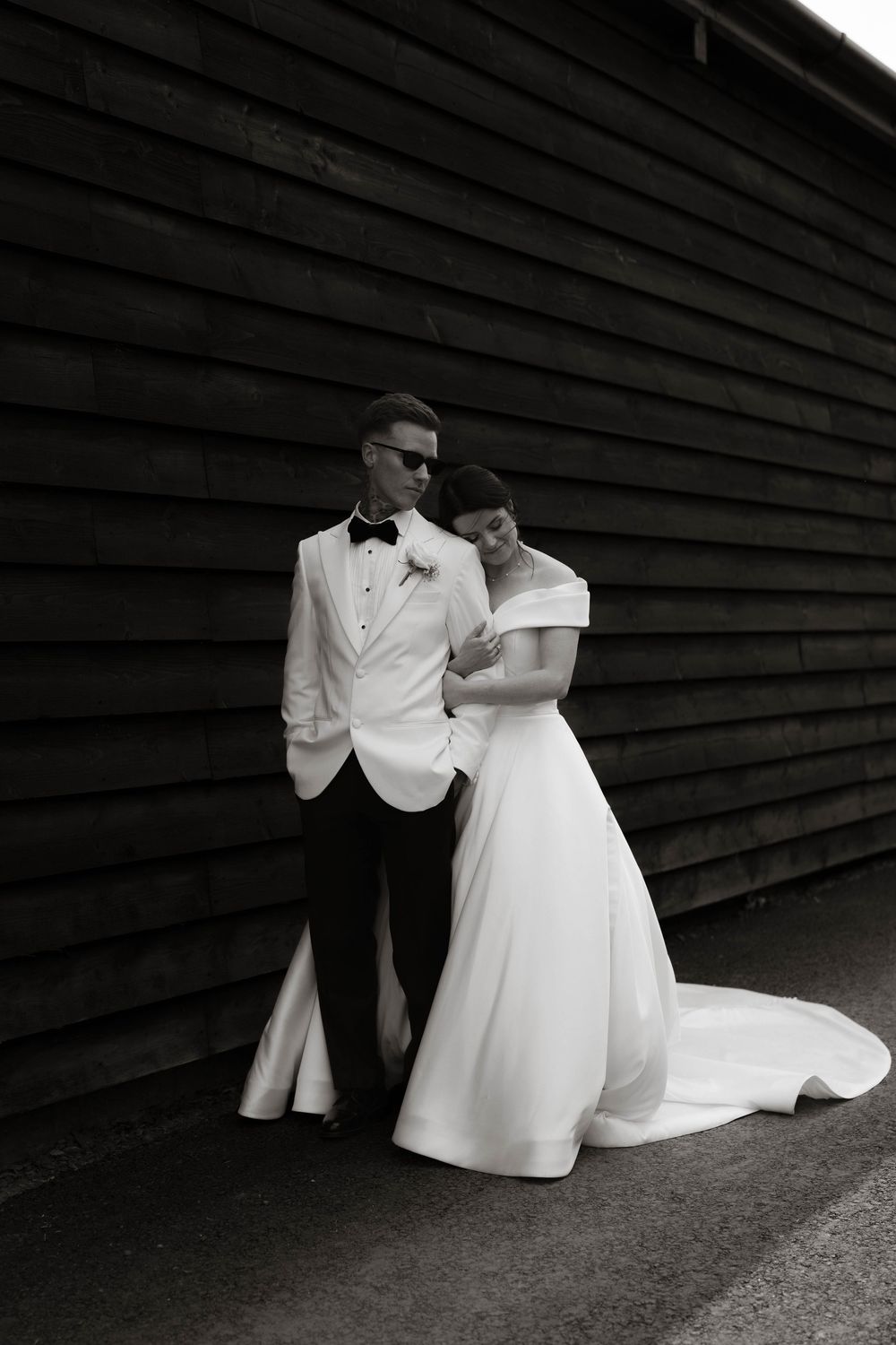 bride and groom editorial portrait at Primrose Hill farm Wedding- Photo by Primrose Hill Farm Wedding Photographer, Olivia J Morgan