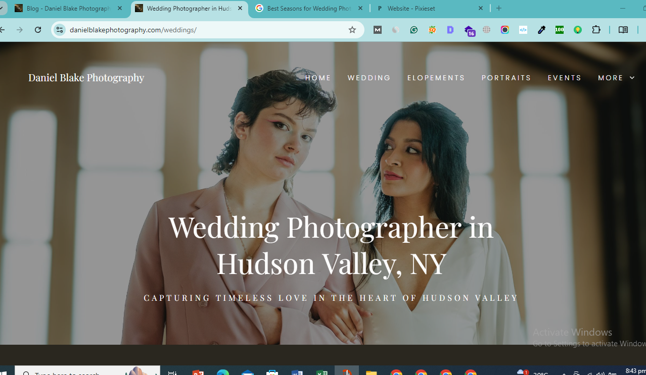 Create a Professional Wedding Photography Website