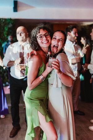 Night wedding party moment captured in a candid, natural style