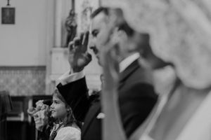 bride and groom sharing vows in a Porto wedding ceremony