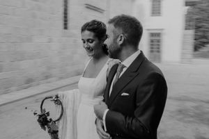 Fun wedding portrait of a laid-back couple at The Astoria — documentary wedding photography in Porto, Portugal.