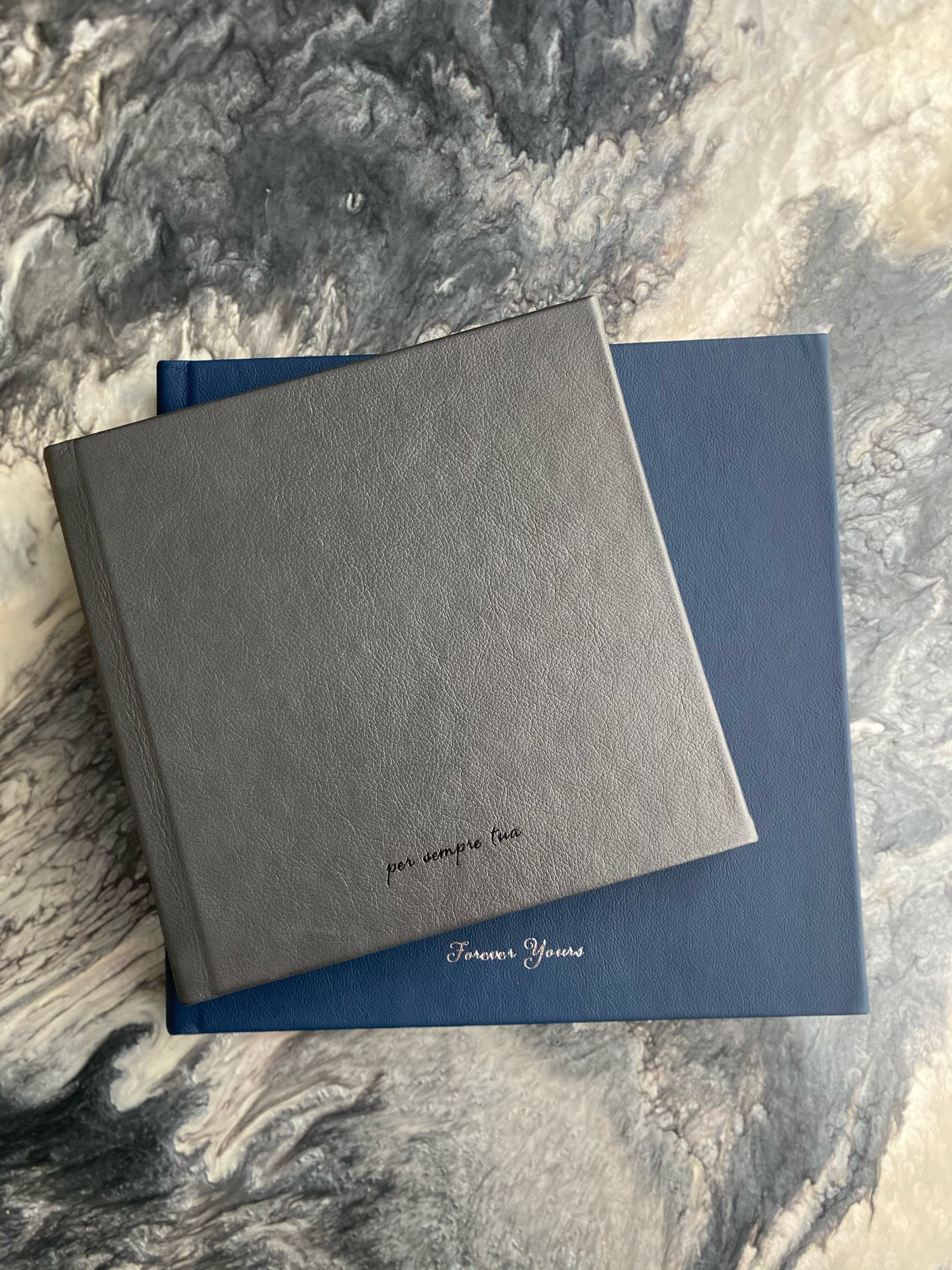 leather bound luxury albums for a denver boudoir photography session with Katie Martin studios