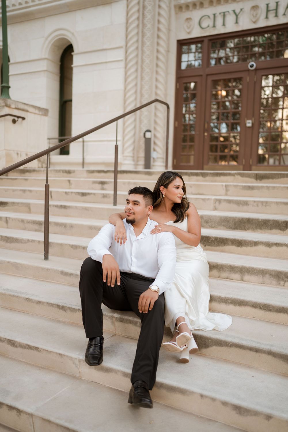 city hall San Antonio engagement photoshoot