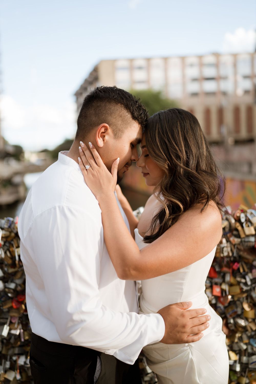 love lock bridge San Antonio proposal