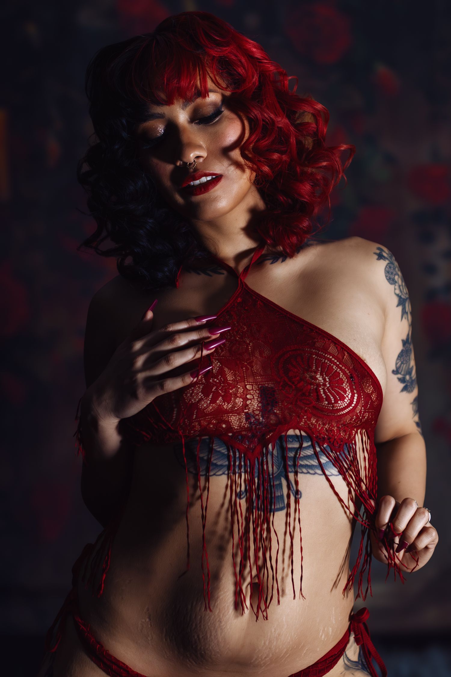 A quiet rebellion against shame, captured in this Lock & Key Photography boudoir photo.