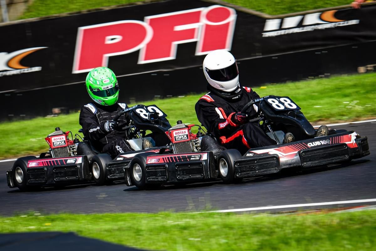 Alex Catlow at PFI in a club100 kart