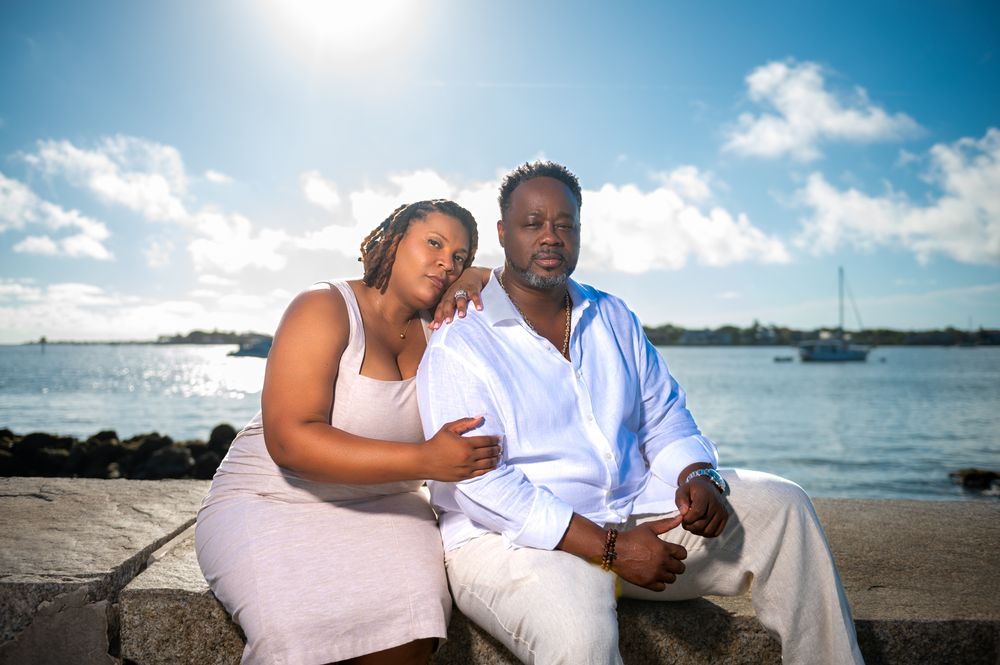 Historic engagement portrait on the ramparts of Castillo de San Marcos National Monument, styled by Miami wedding photographers.