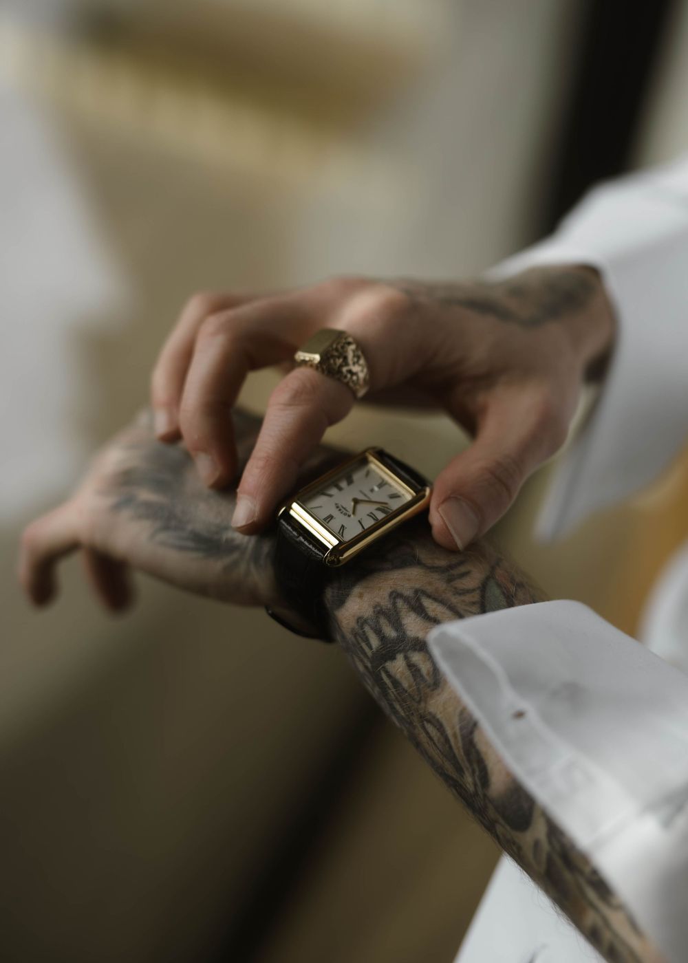 groom's watch close up at Primrose Hill farm Wedding- Photo by Primrose Hill Farm Wedding Photographer, Olivia J Morgan Photography