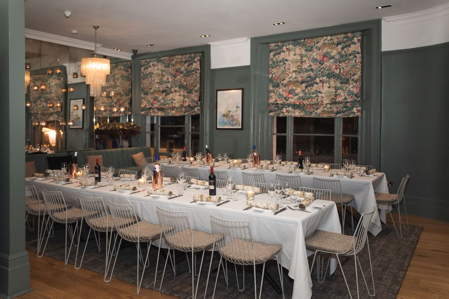 Table setting in the Oakley Room, at The Phene.