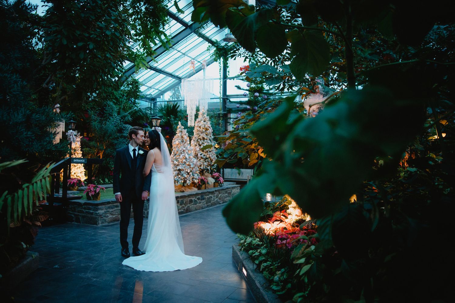 Bride and groom sharing a quiet moment, beautifully captured by a Calgary wedding photographer at a unique wedding venue.