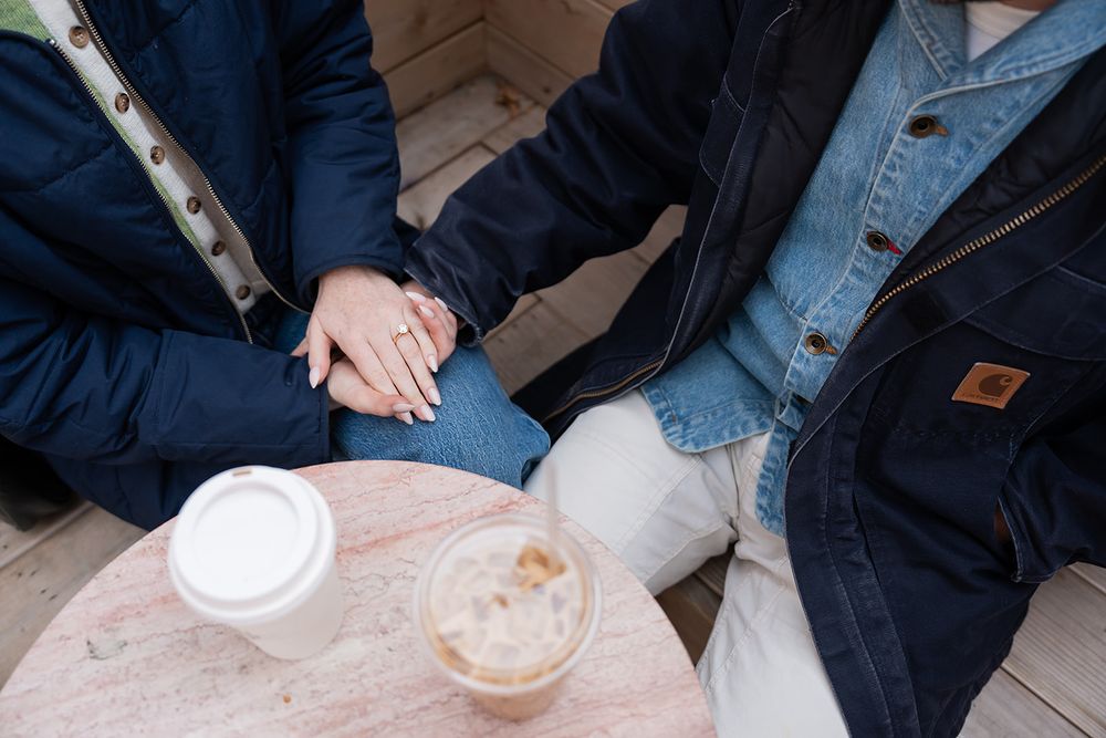 Intentional Brooklyn, New York engagement session capturing soulful, effortless love with warm spring light, fun and quiet connection.