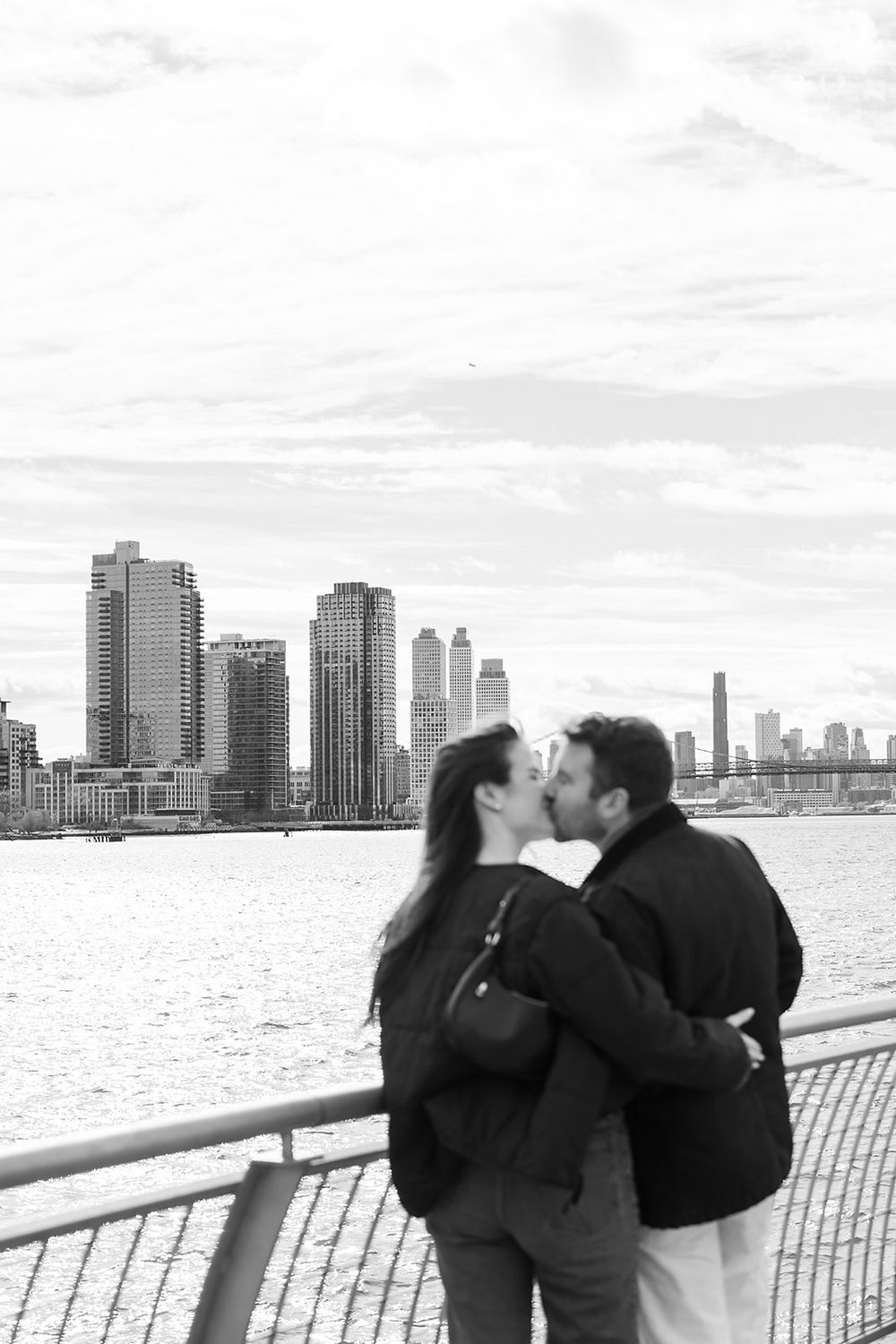 Intentional Brooklyn, New York engagement session capturing soulful, effortless love with warm spring light, fun and quiet connection.