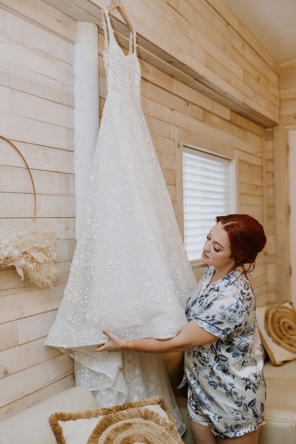 Bridal portraits Bridal portraits wedding at Ever After Farms Stockyard Barn captured by Lindsay McDow Photography. Top Knot Artistry, DJ La