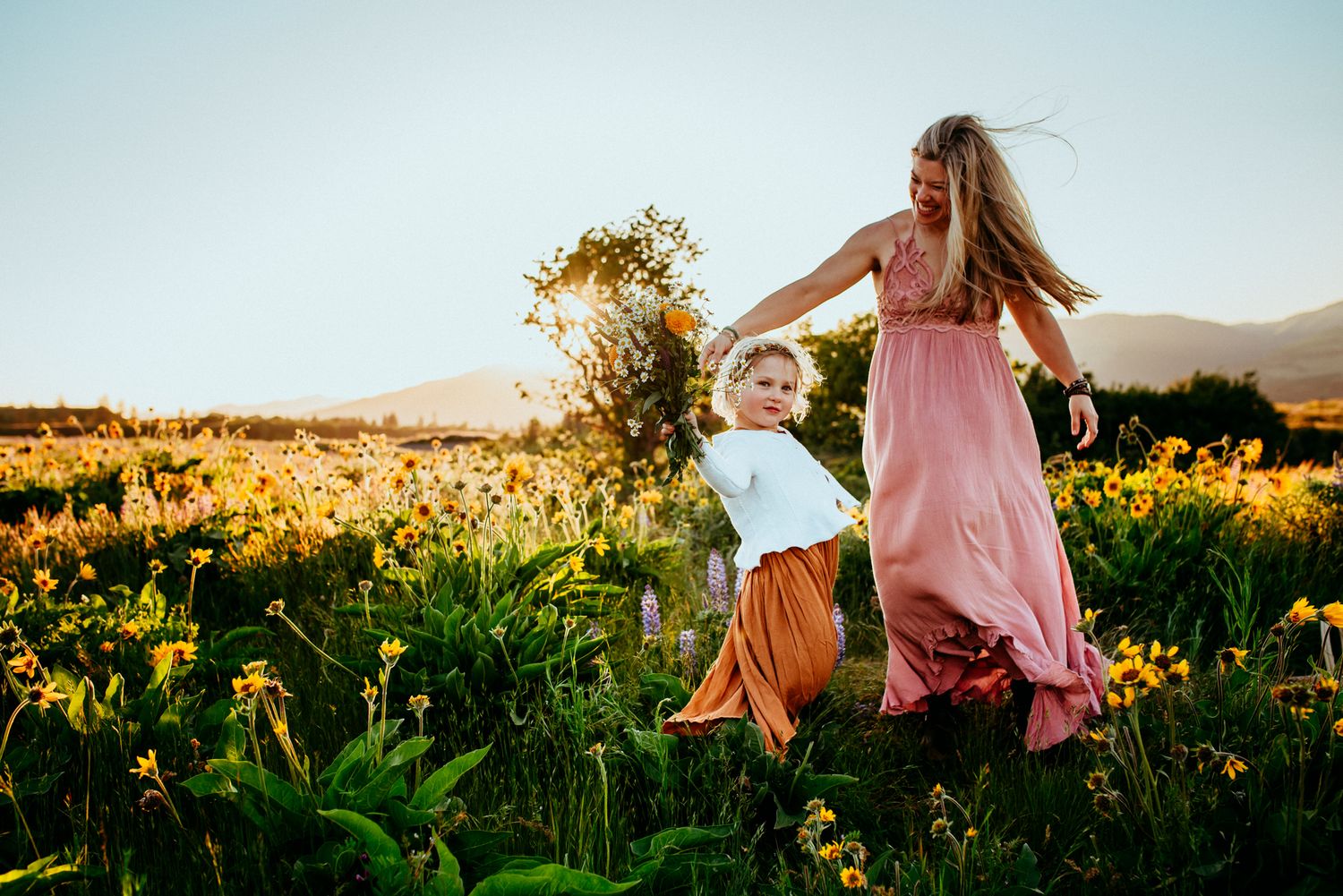 Lupines in full bloom make the dreamiest backdrop for playful, candid moments.