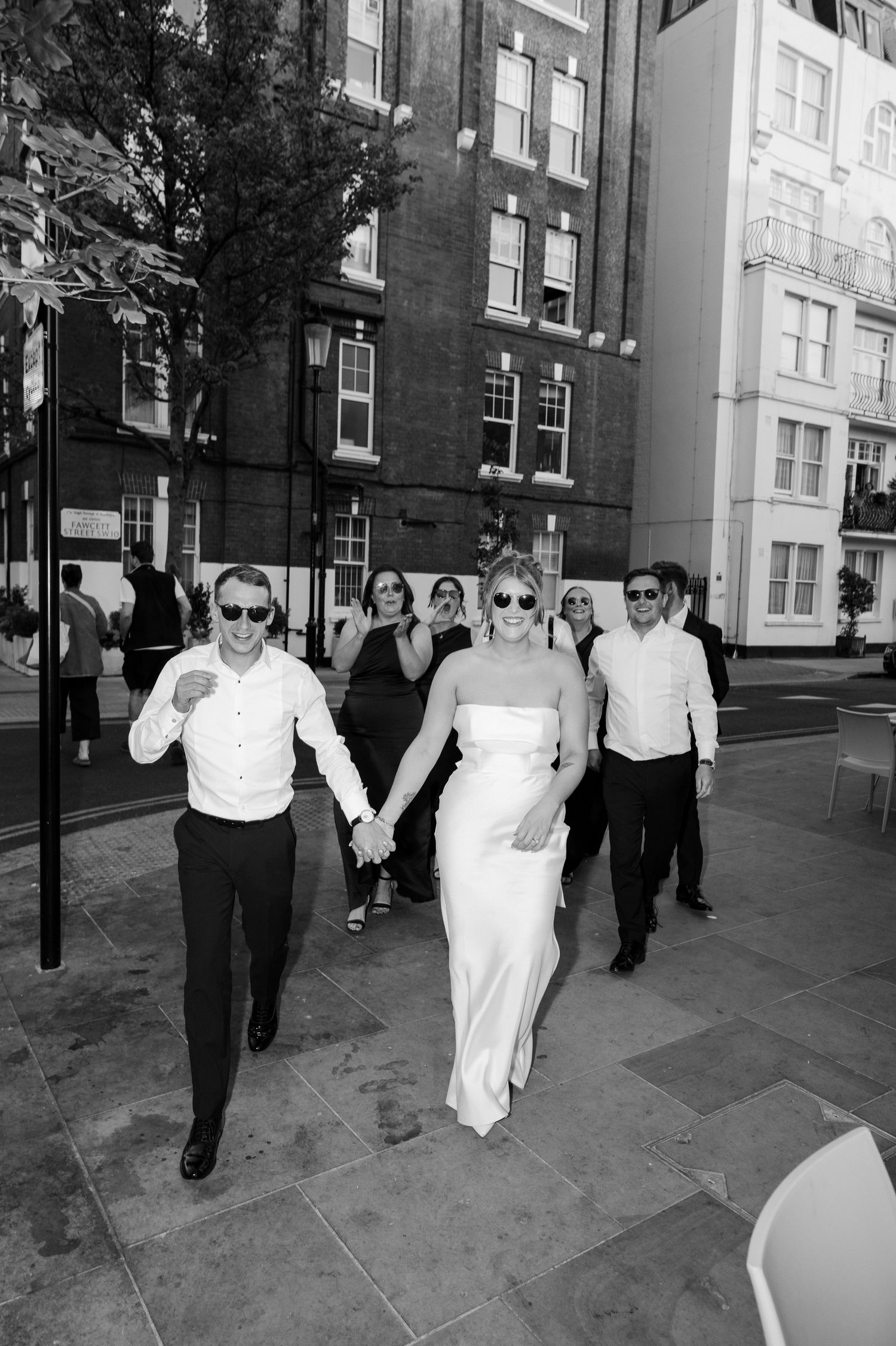 Relaxed wedding elopement in London city, taken by editorial, documentary wedding photographer based in the UK
