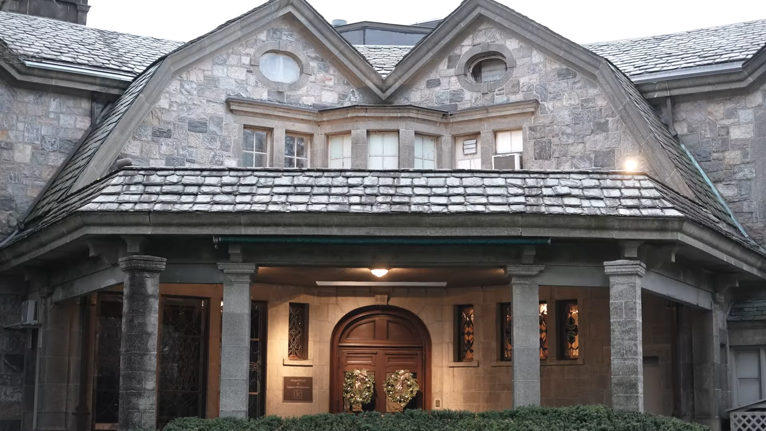 Abigail Kirsch at Tappan Hill Mansion wedding venue in Hudson Valley, NY