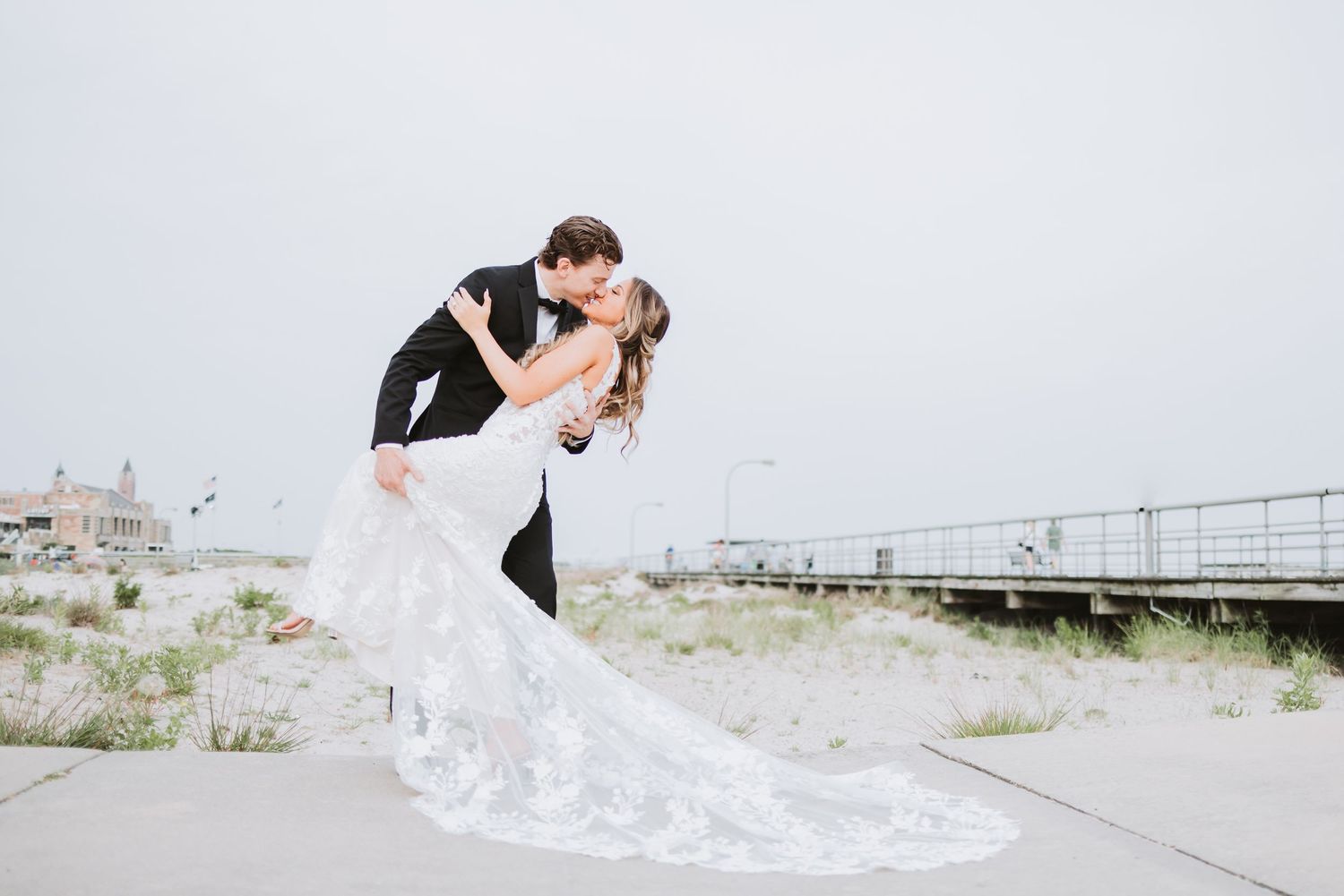 Gatsby on the Ocean- Bridal portraits. Long Island Wedding. Jones Beach