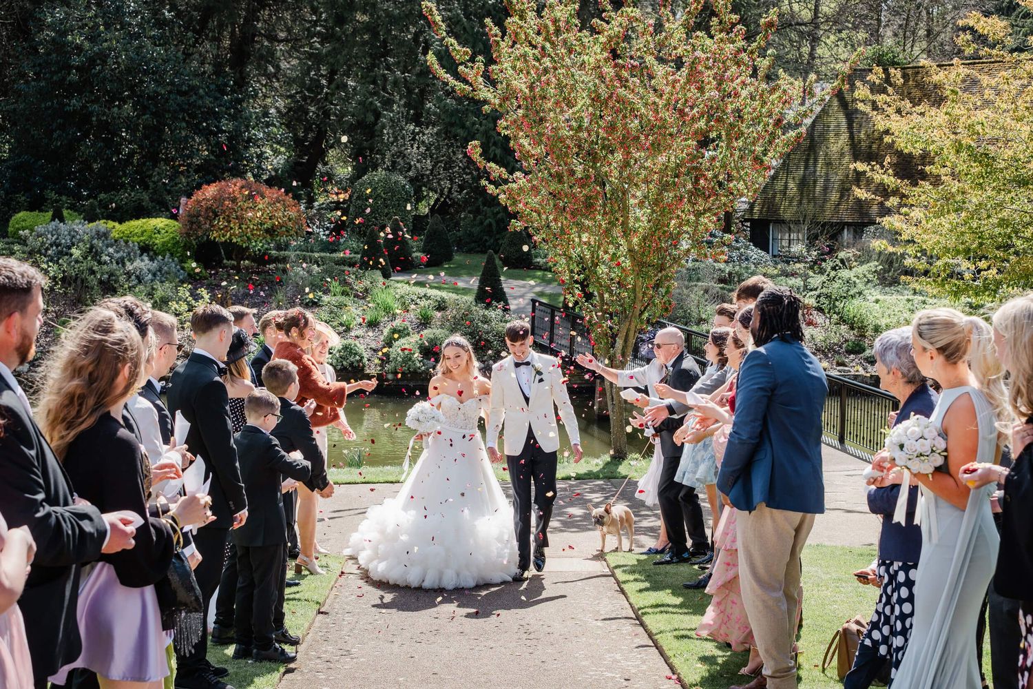 Confetti at the orangery Maidstone