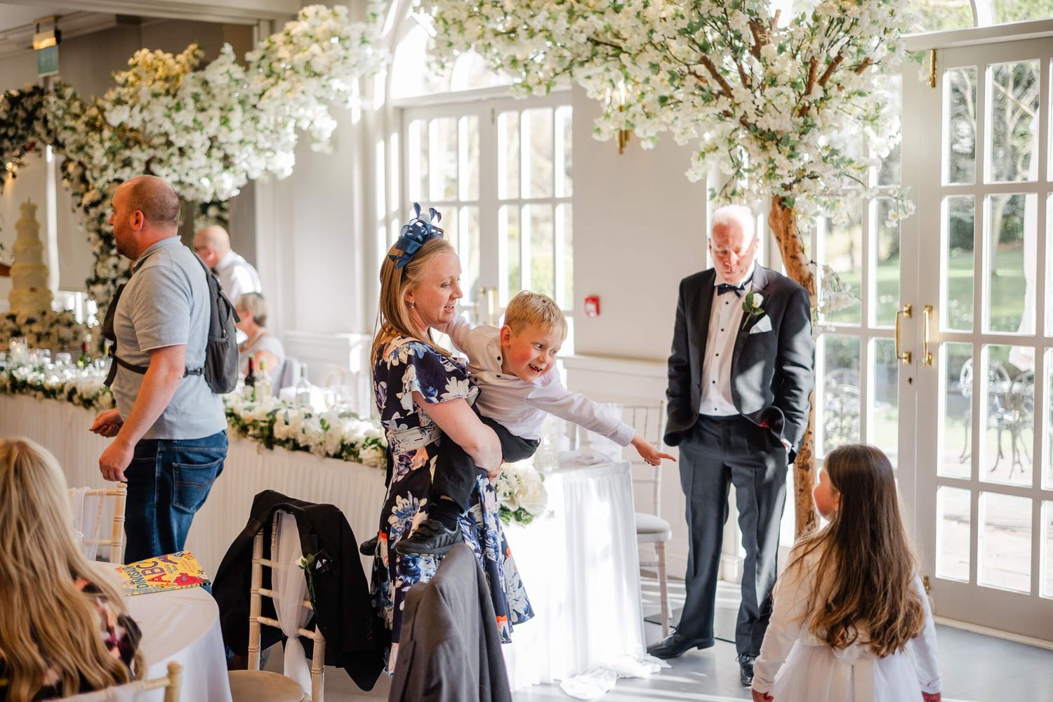 guests having fun at a wedding in Kent
