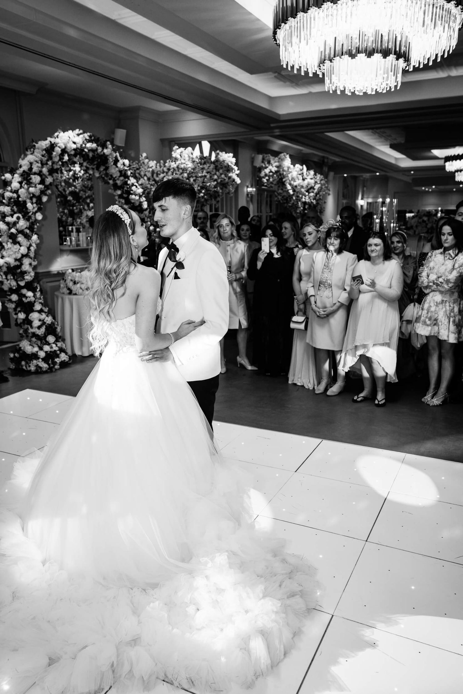 black and white wedding photography