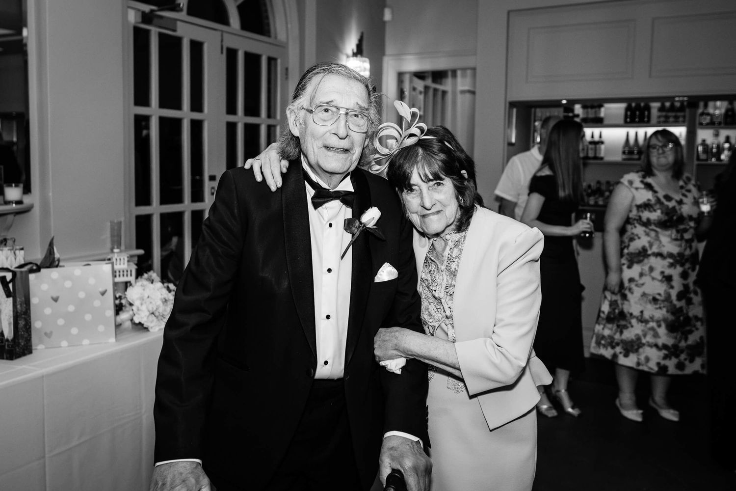 nan and grandad at wedding in Kent