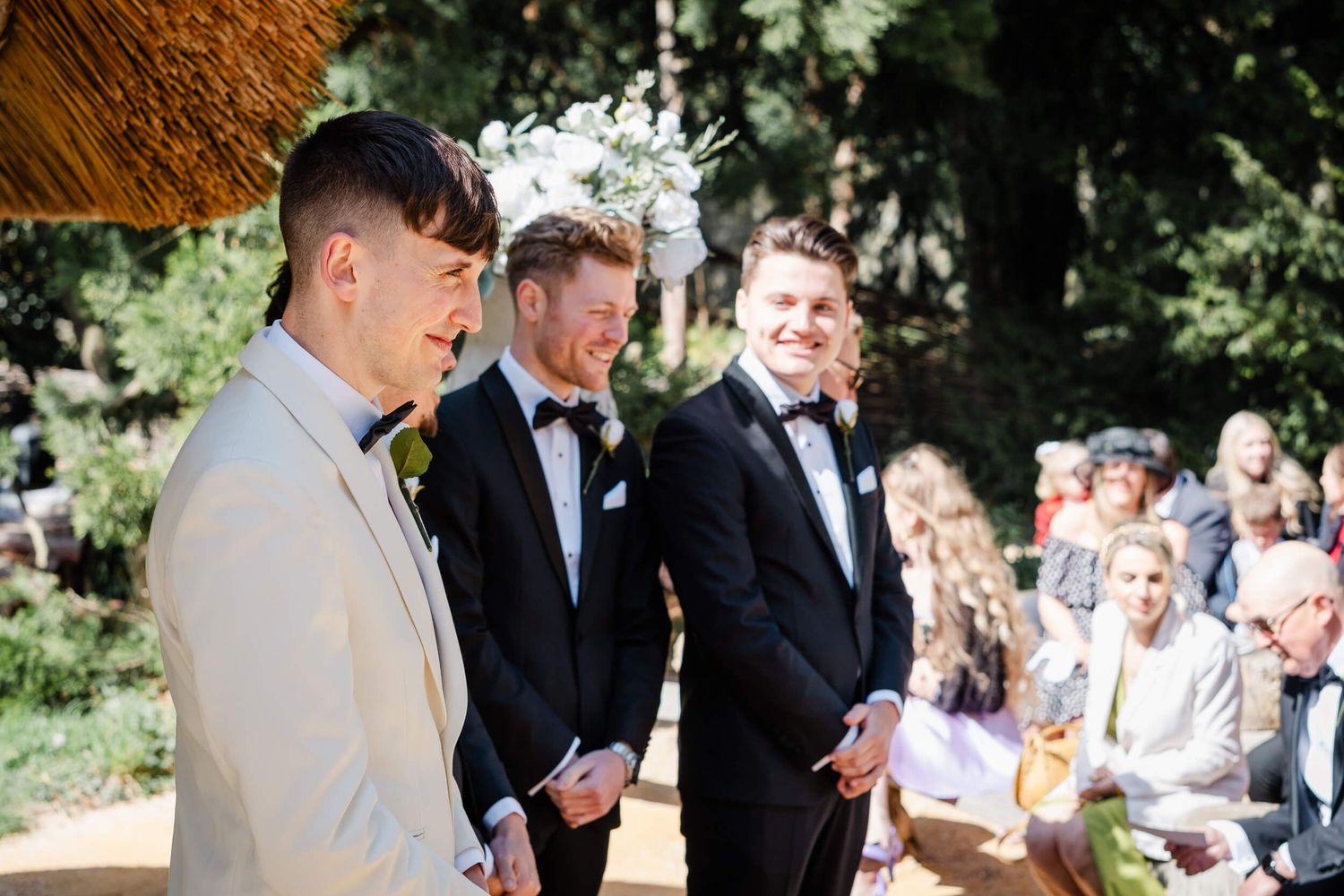 Wedding Photography at The Orangery Maidstone Kent groom waiting up the aisle