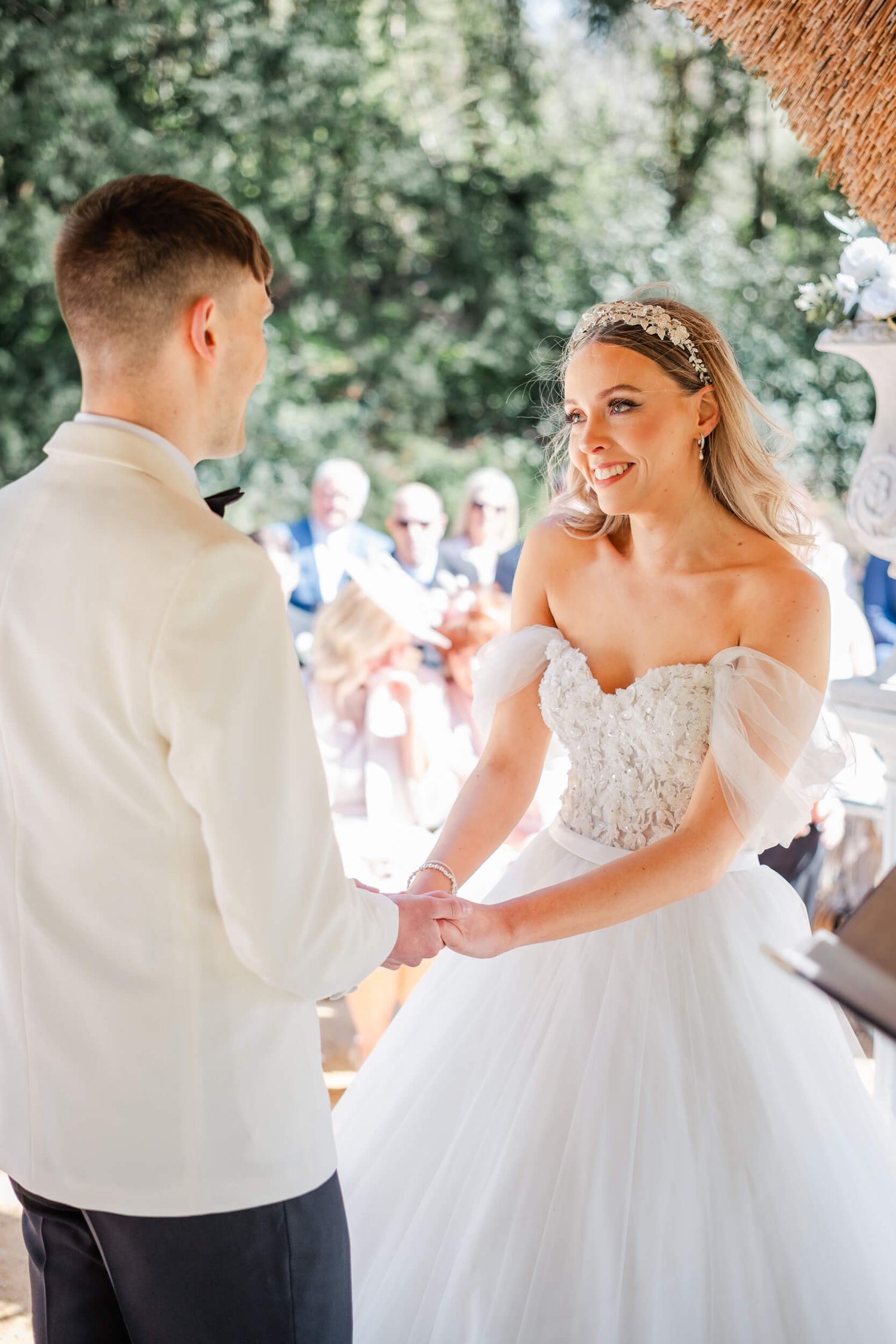 bride and groom at wedding in Kent