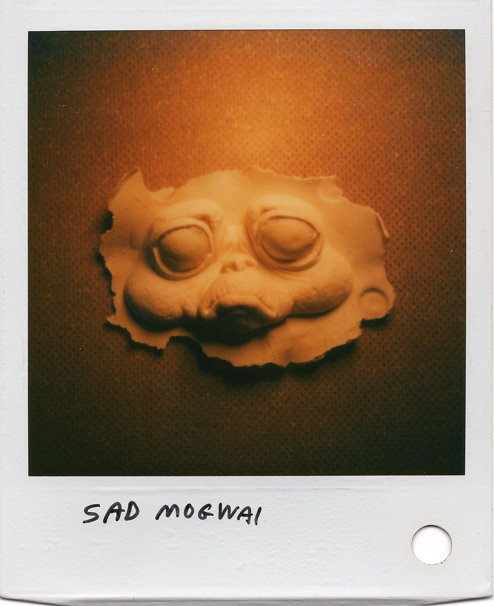 Mogwai puppet faces from Gremlins - Sad