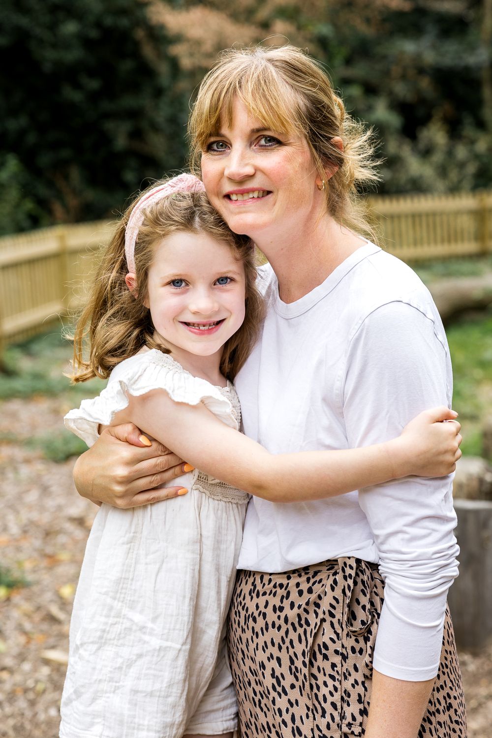 mother and daughter hugging