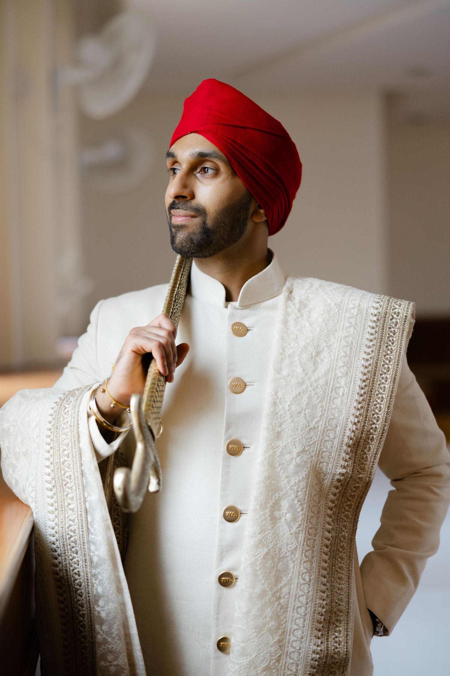 Sikh groom in Hounslow Gurdwara