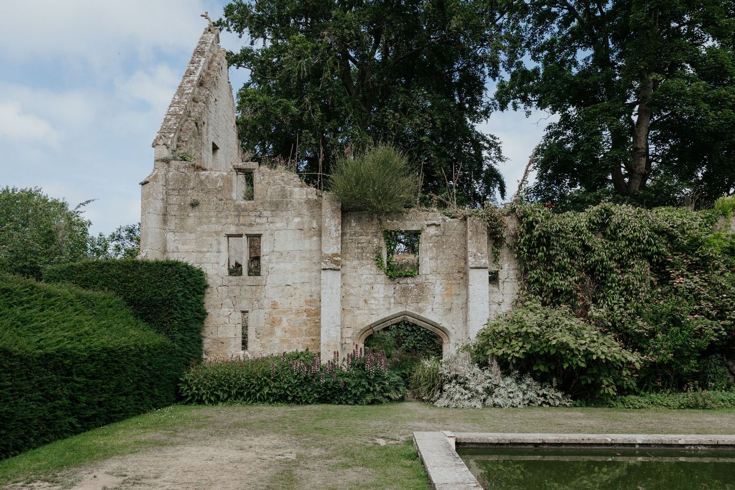 North Lawns : Tithe Barn Ruins & Carp Pond