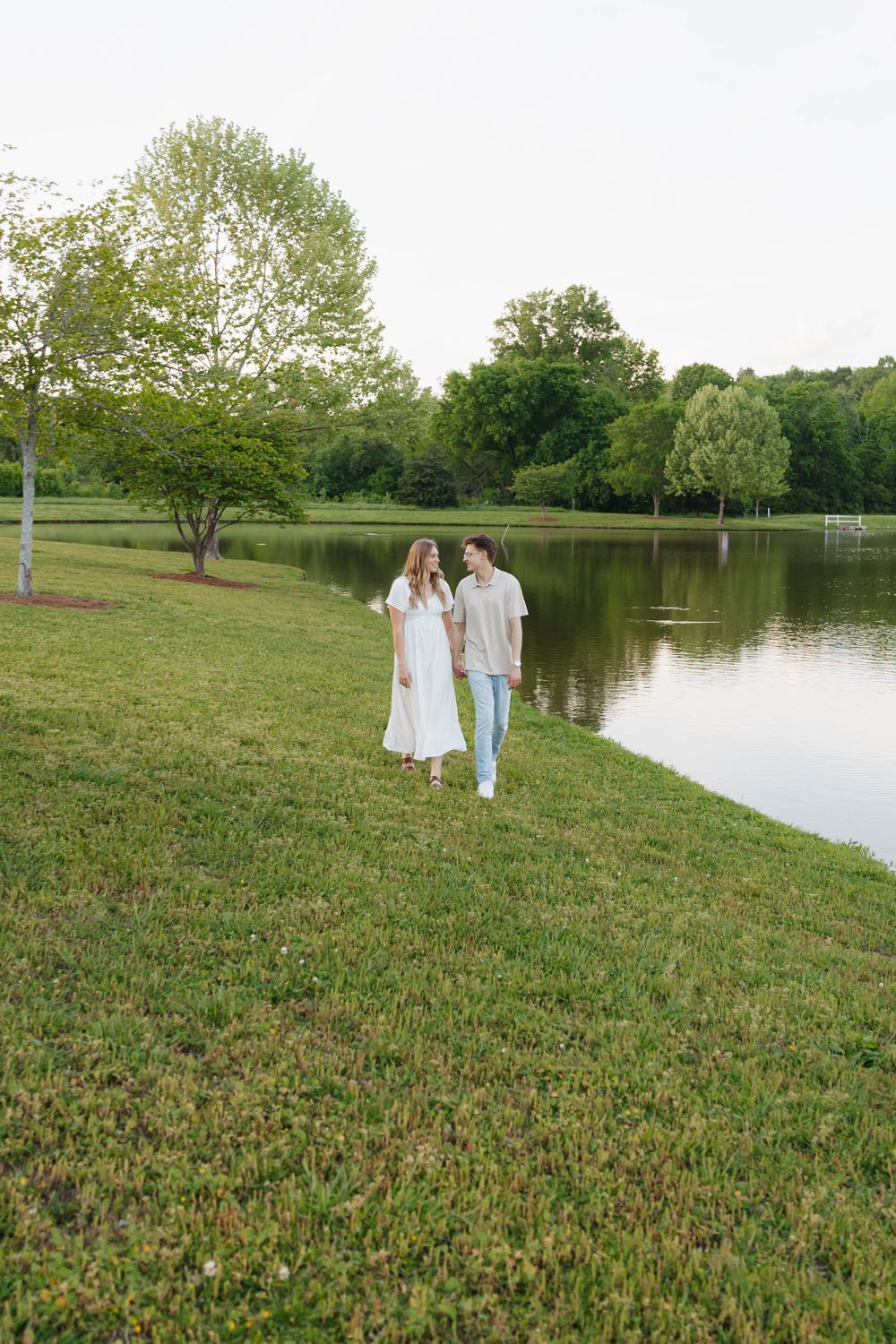 Grass field engagement session. Nashville, Tennessee Wedding Photographer